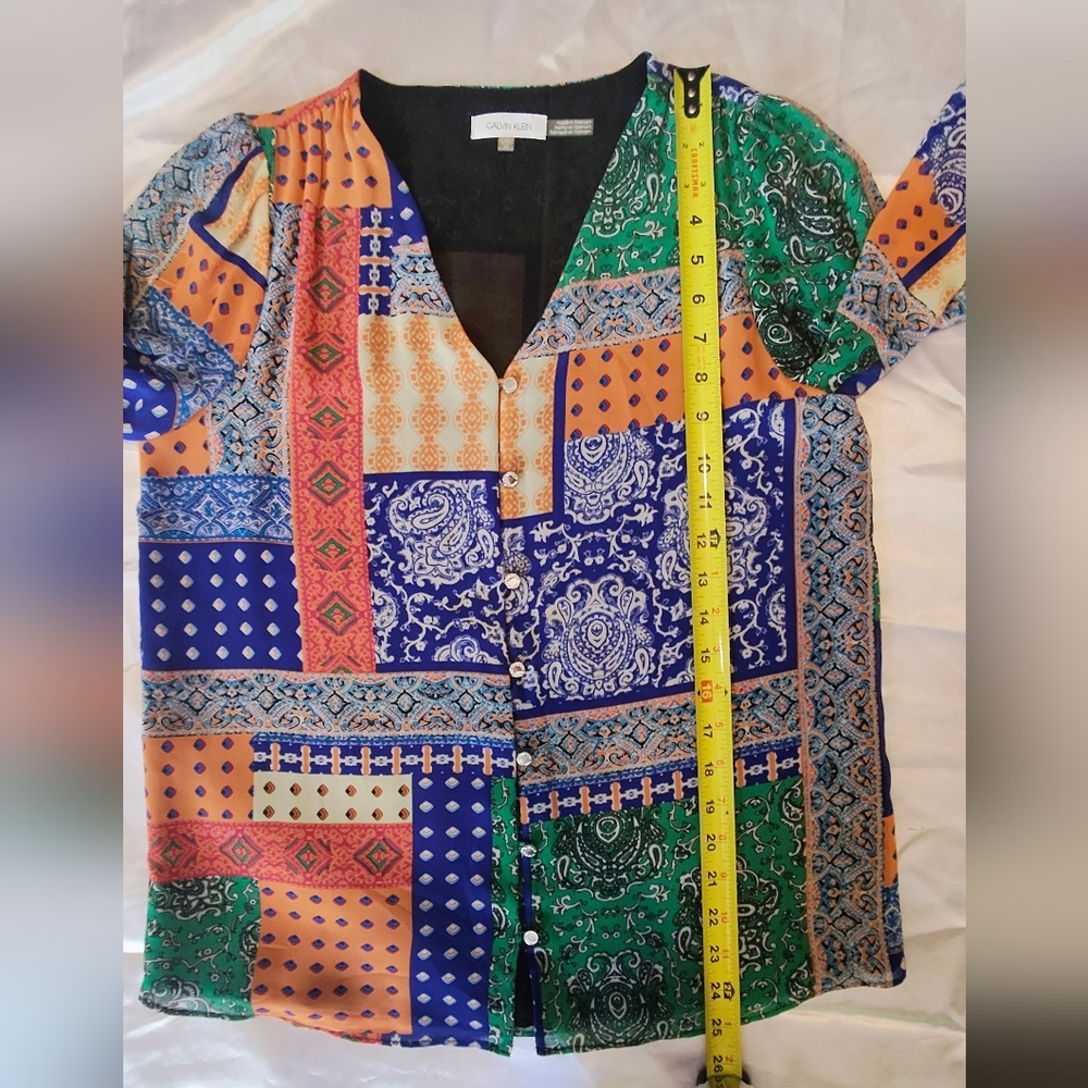 Colorful Patchwork Blouse - Picture 8 of 11